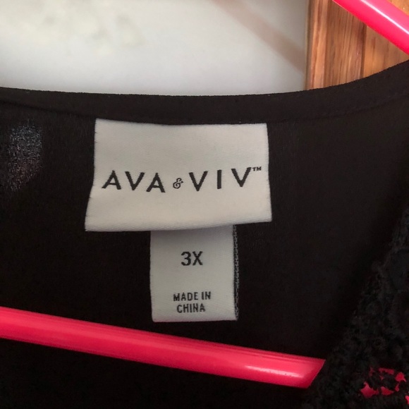 Ava & Viv Black Bell Sleeve Tunic 3XL - Picture 5 of 7